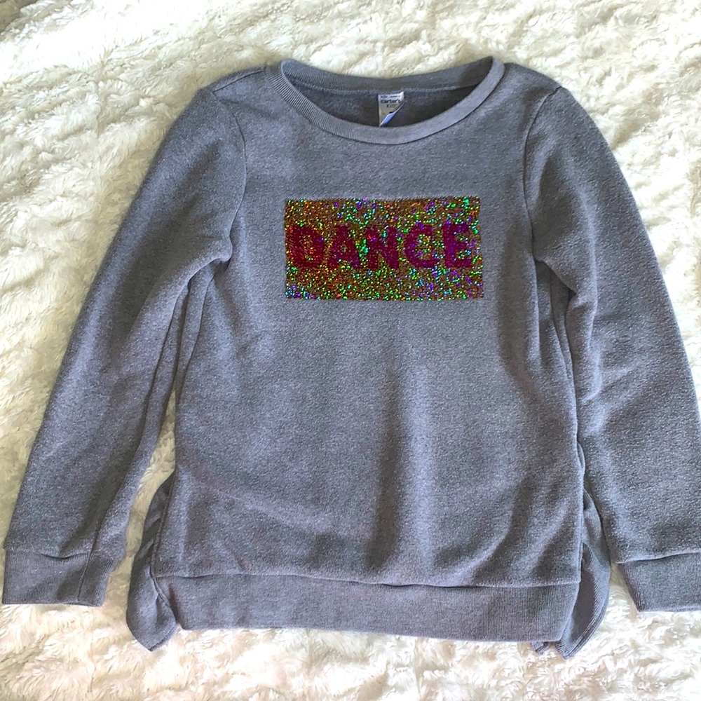 Carters gray DANCE crewneck sweatshirt size 7